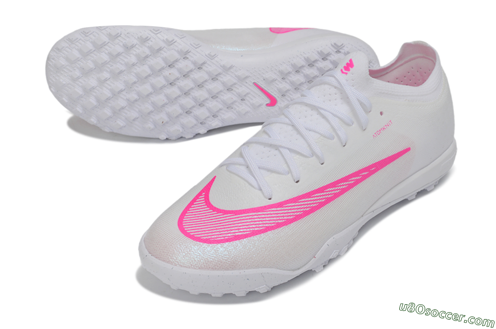 Nike Air Zoom Mercurial Vapor 17 Elite TF Artificial Turf Soccer Shoes - White/White/Pink Blast 3