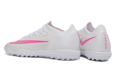 Nike Air Zoom Mercurial Vapor 17 Elite TF Artificial Turf Soccer Shoes - White/White/Pink Blast