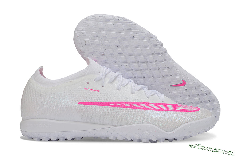 Nike Air Zoom Mercurial Vapor 17 Elite TF Artificial Turf Soccer Shoes - White/White/Pink Blast 1