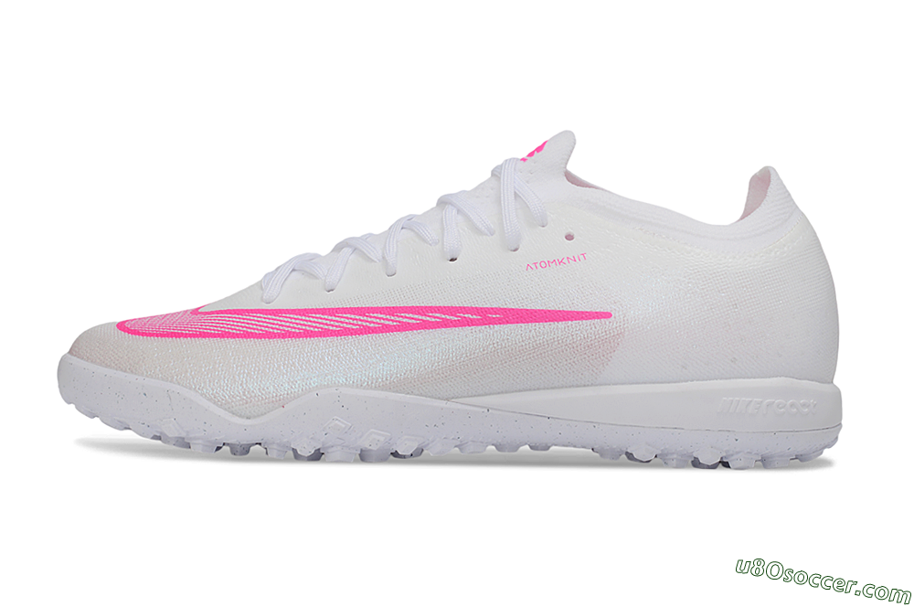 Nike Air Zoom Mercurial Vapor 17 Elite TF Artificial Turf Soccer Shoes - White/White/Pink Blast 2