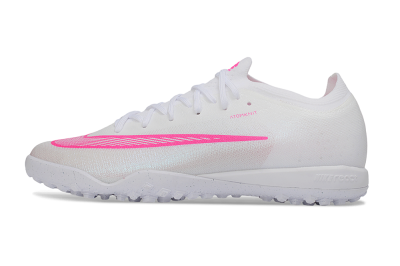 Nike Air Zoom Mercurial Vapor 17 Elite TF Artificial Turf Soccer Shoes - White/White/Pink Blast