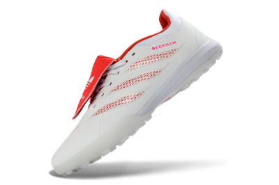 Adidas Predator 26 Elite Fold-Over Tongue TF Artificial Turf Soccer Shoes - White/Cloud White/Solar Red