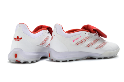 Adidas Predator 26 Elite Fold-Over Tongue TF Artificial Turf Soccer Shoes - White/Cloud White/Solar Red