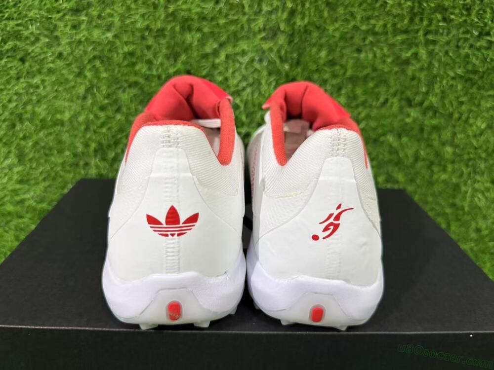 Adidas Predator 26 Elite Fold-Over Tongue TF Artificial Turf Soccer Shoes - White/Cloud White/Solar Red