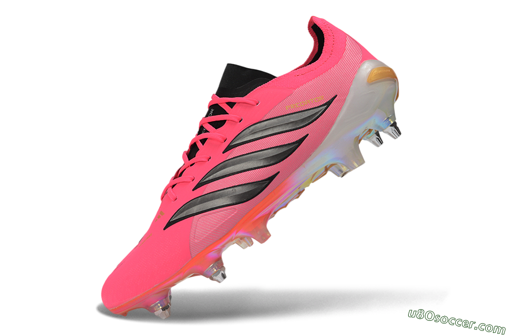 Adidas Predator 26 Elite SG Soft Ground Soccer Cleats - Pink/Berry Pink/Metallic Black 5