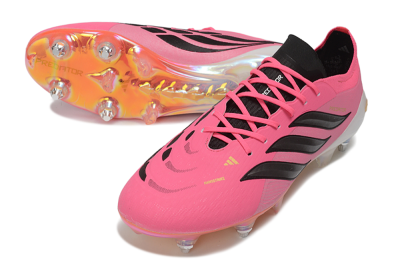 Adidas Predator 26 Elite SG Soft Ground Soccer Cleats - Pink/Berry Pink/Metallic Black