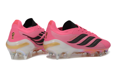 Adidas Predator 26 Elite SG Soft Ground Soccer Cleats - Pink/Berry Pink/Metallic Black