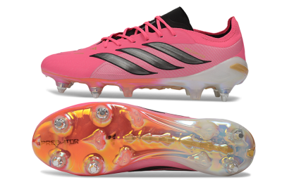 Adidas Predator 26 Elite SG Soft Ground Soccer Cleats - Pink/Berry Pink/Metallic Black