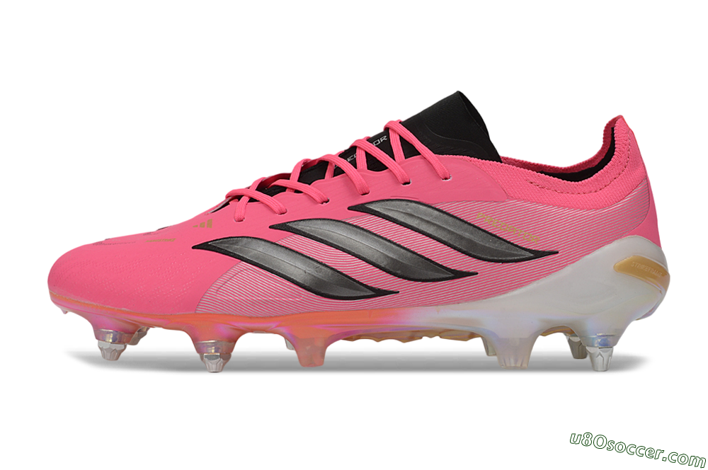 Adidas Predator 26 Elite SG Soft Ground Soccer Cleats - Pink/Berry Pink/Metallic Black 2