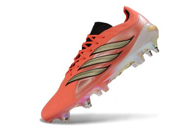 Adidas Predator 26 Elite SG Soft Ground Soccer Cleats - Coral/Solar Coral/Metallic Gold