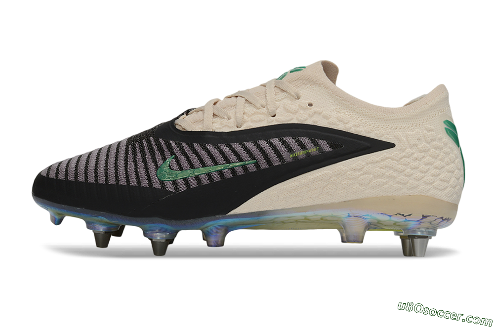 Nike Phantom 6 Elite Low SG Soft Ground Soccer Cleats - Beige/Sanddrift/Black 2