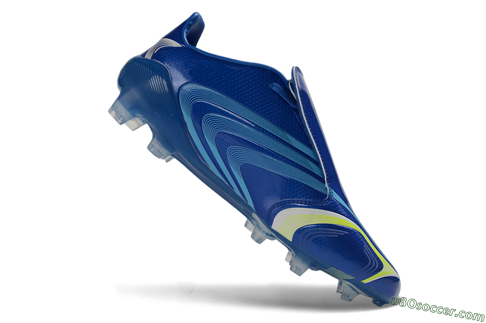Messi x Adidas F50 Elite Tunit FG Firm Ground Soccer Cleats - Blue/Lucid Blue/Solar Yellow 4