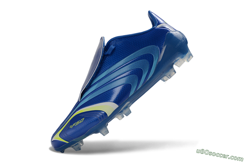Messi x Adidas F50 Elite Tunit FG Firm Ground Soccer Cleats - Blue/Lucid Blue/Solar Yellow 5