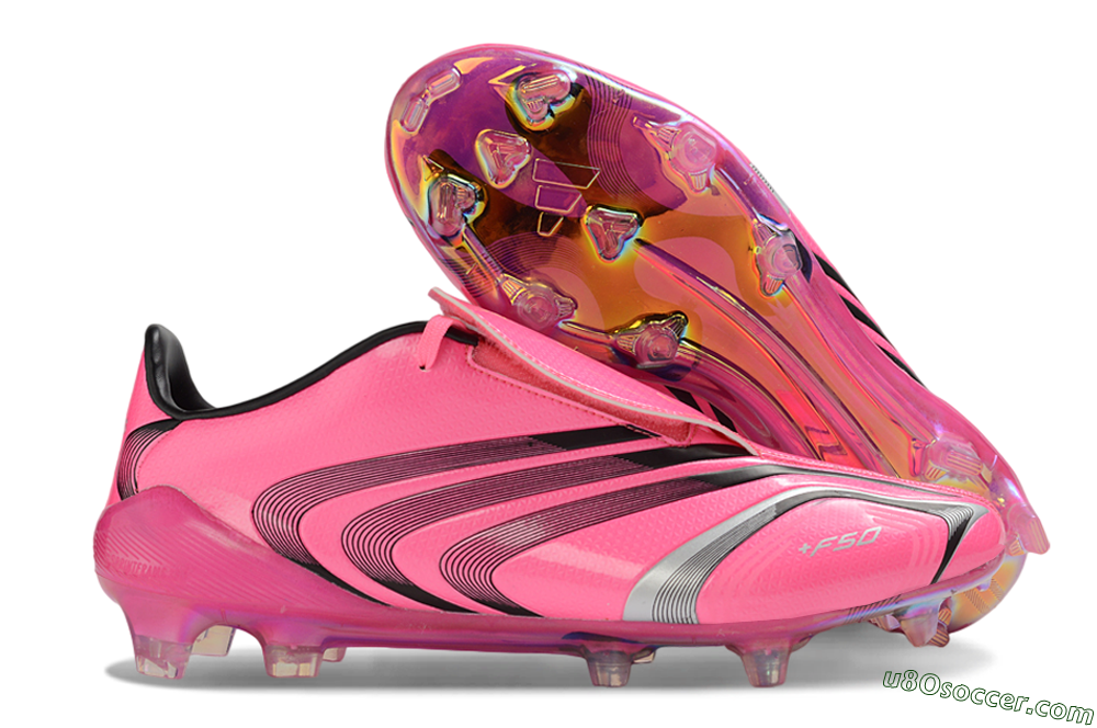 Messi x Adidas F50 Elite Tunit FG Firm Ground Soccer Cleats - Pink/Lucid Pink/Core Black 1