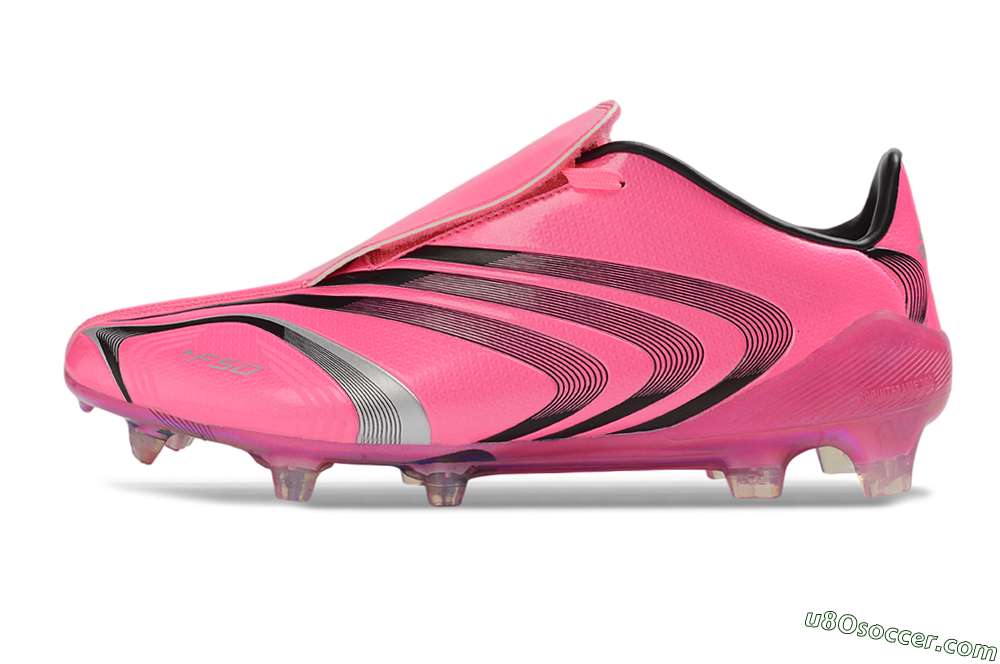 Messi x Adidas F50 Elite Tunit FG Firm Ground Soccer Cleats - Pink/Lucid Pink/Core Black 2