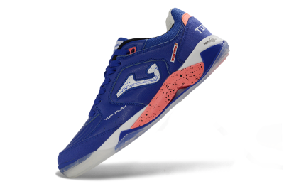 Joma Top Flex IC Indoor & Futsal Soccer Shoes - Blue/Royal Blue/Coral Pink