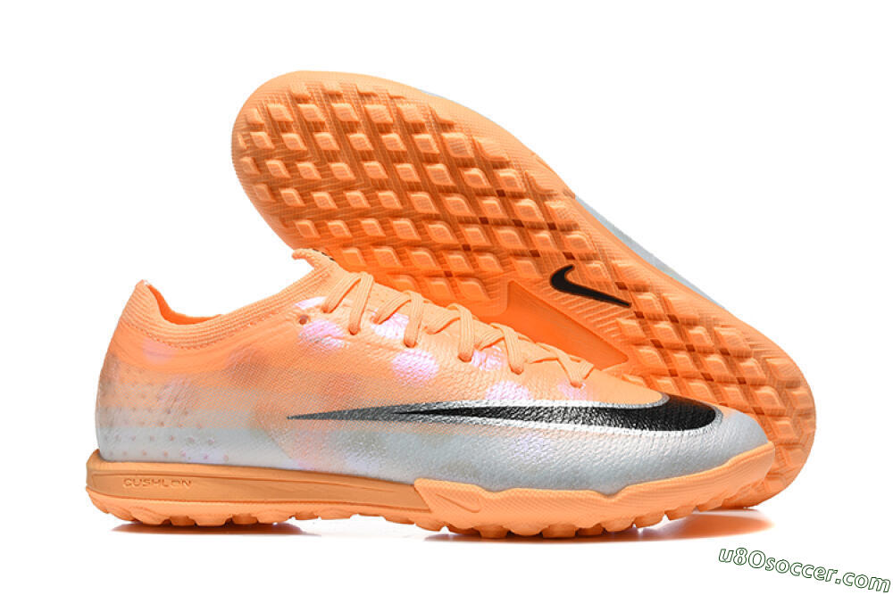 Nike Air Zoom Mercurial Vapor 17 Elite TF Artificial Turf Soccer Shoes - Orange/Sunset Glow/Metallic Silver 1