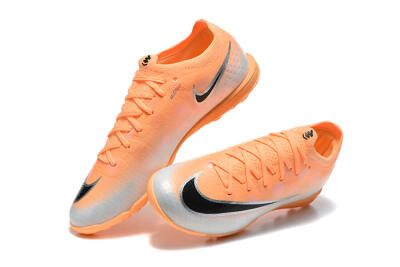Nike Air Zoom Mercurial Vapor 17 Elite TF Artificial Turf Soccer Shoes - Orange/Sunset Glow/Metallic Silver
