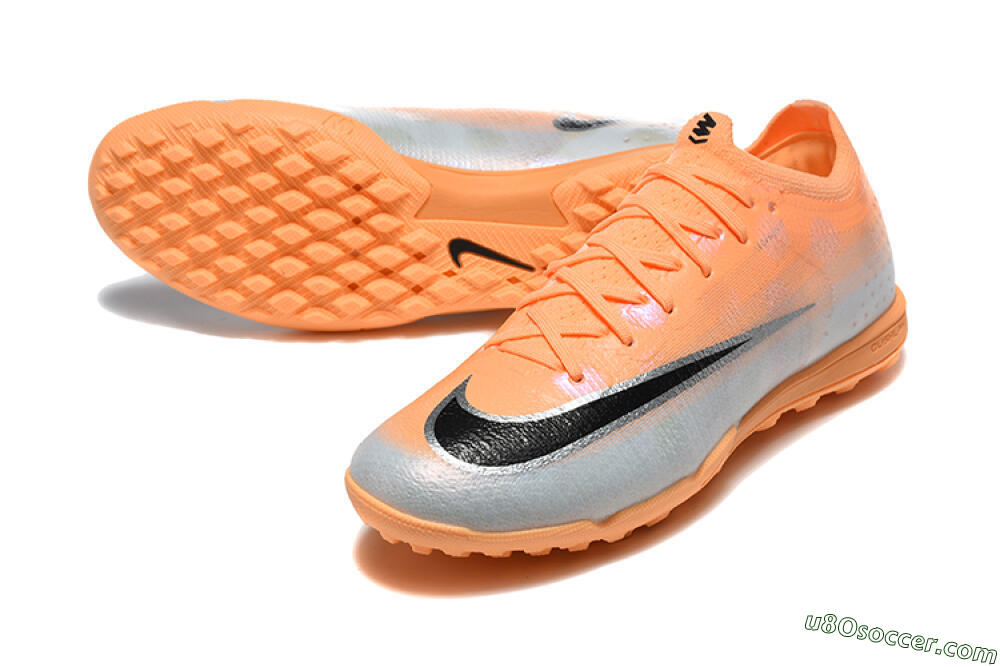 Nike Air Zoom Mercurial Vapor 17 Elite TF Artificial Turf Soccer Shoes - Orange/Sunset Glow/Metallic Silver 3