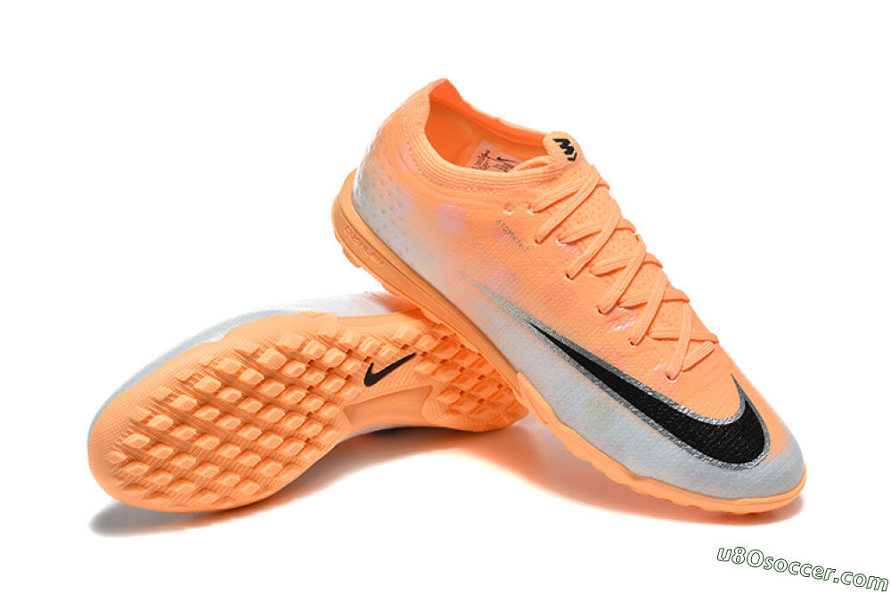 Nike Air Zoom Mercurial Vapor 17 Elite TF Artificial Turf Soccer Shoes - Orange/Sunset Glow/Metallic Silver 4