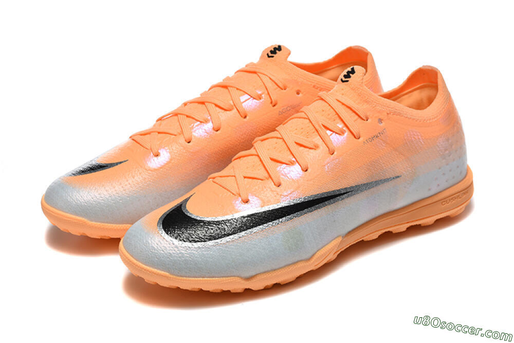 Nike Air Zoom Mercurial Vapor 17 Elite TF Artificial Turf Soccer Shoes - Orange/Sunset Glow/Metallic Silver 5