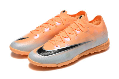 Nike Air Zoom Mercurial Vapor 17 Elite TF Artificial Turf Soccer Shoes - Orange/Sunset Glow/Metallic Silver