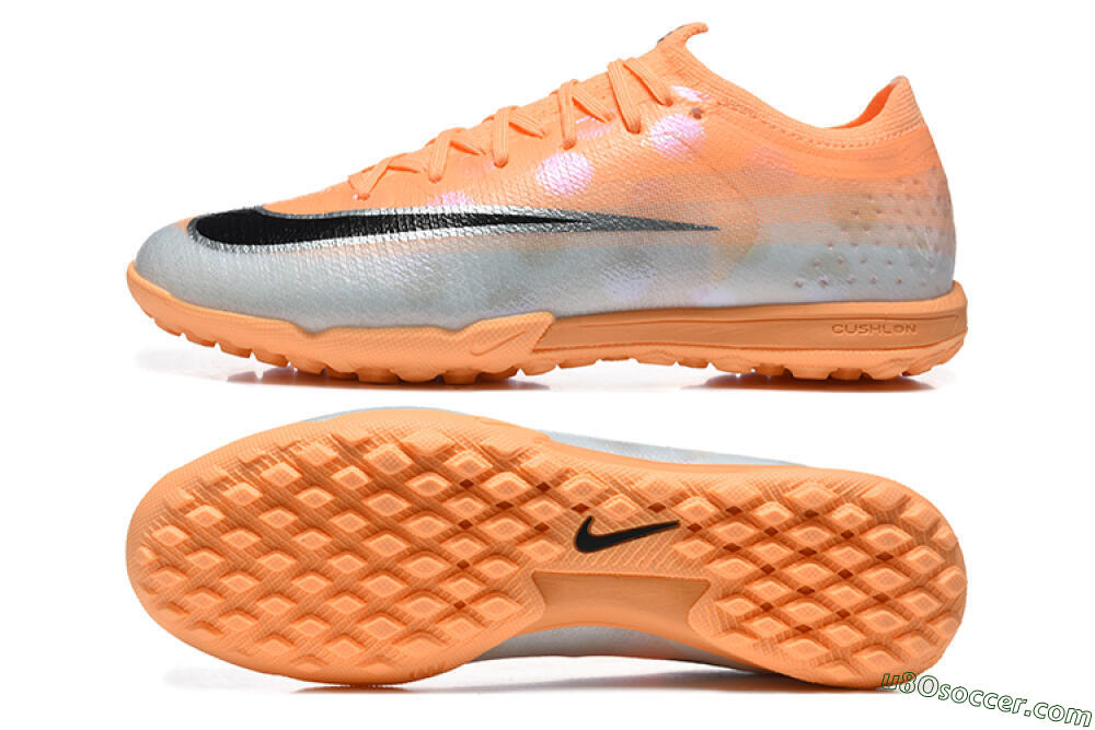 Nike Air Zoom Mercurial Vapor 17 Elite TF Artificial Turf Soccer Shoes - Orange/Sunset Glow/Metallic Silver 0