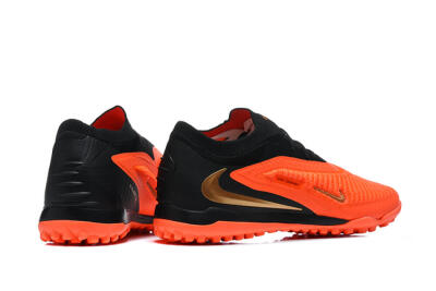 Nike Phantom 6 Elite Low TF Artificial Turf Soccer Shoes - Orange/Black/Metallic Gold