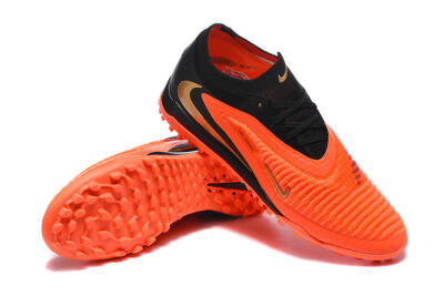 Nike Phantom 6 Elite Low TF Artificial Turf Soccer Shoes - Orange/Black/Metallic Gold