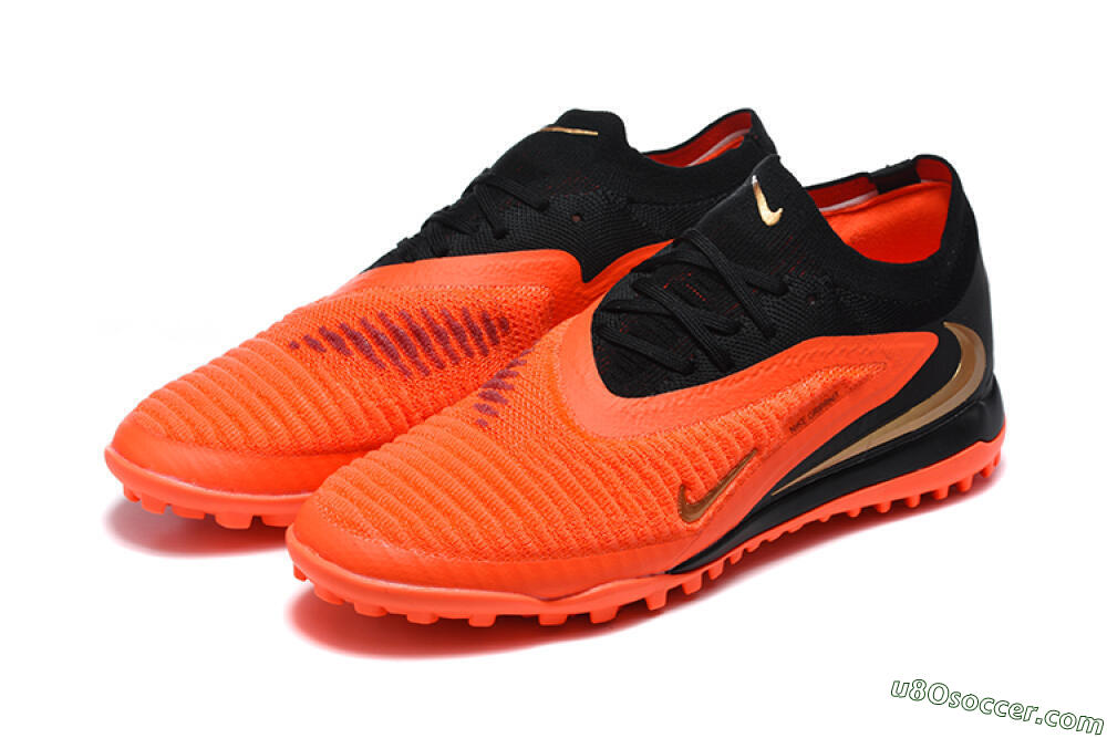 Nike Phantom 6 Elite Low TF Artificial Turf Soccer Shoes - Orange/Black/Metallic Gold 5