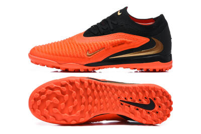 Nike Phantom 6 Elite Low TF Artificial Turf Soccer Shoes - Orange/Black/Metallic Gold