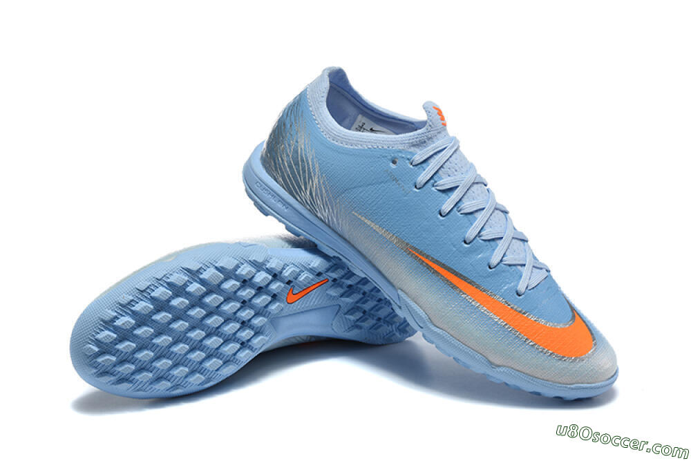 Nike Air Zoom Mercurial Vapor 17 Elite TF Artificial Turf Soccer Shoes - Blue/University Blue/Bright Crimson 4