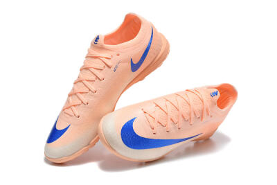 Nike Air Zoom Mercurial Vapor 17 Elite TF Artificial Turf Soccer Shoes - Orange/Peach/Royal Blue