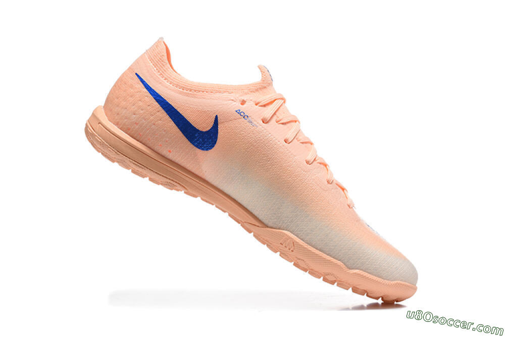 Nike Air Zoom Mercurial Vapor 17 Elite TF Artificial Turf Soccer Shoes - Orange/Peach/Royal Blue 7