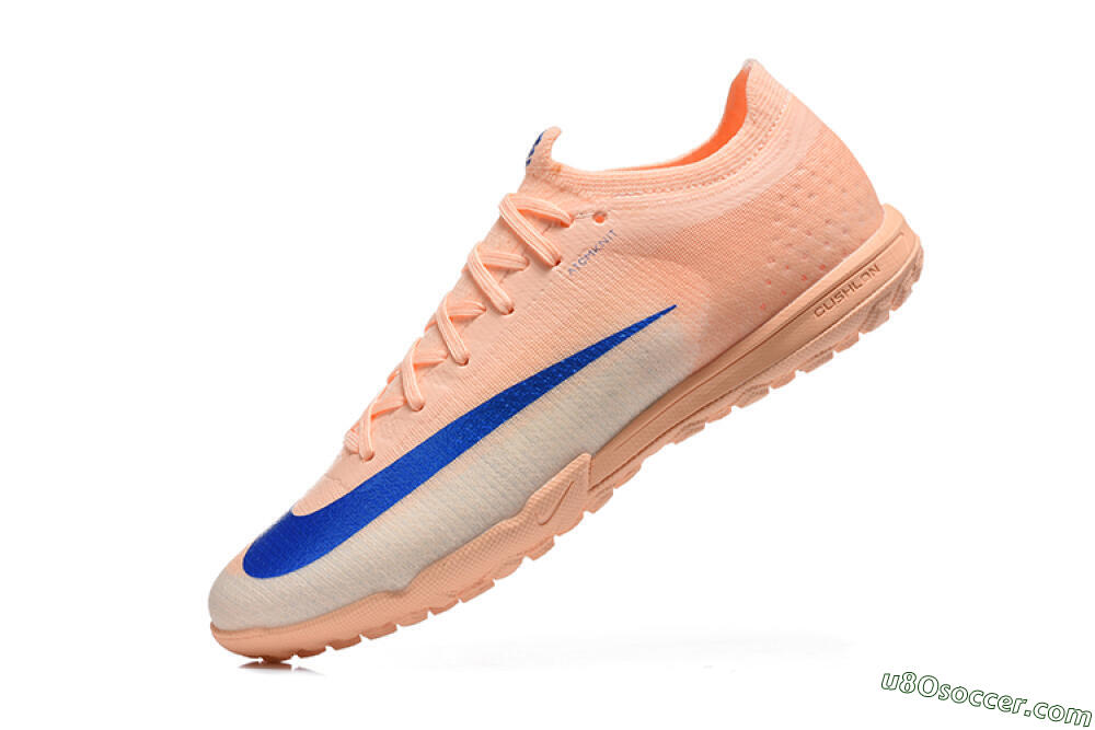 Nike Air Zoom Mercurial Vapor 17 Elite TF Artificial Turf Soccer Shoes - Orange/Peach/Royal Blue 8
