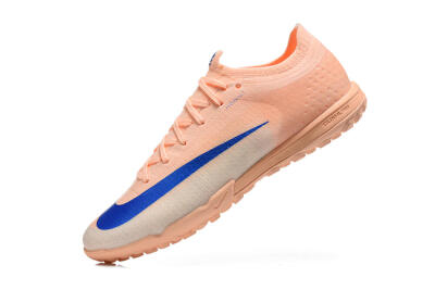 Nike Air Zoom Mercurial Vapor 17 Elite TF Artificial Turf Soccer Shoes - Orange/Peach/Royal Blue