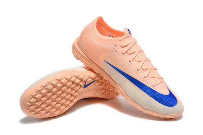 Nike Air Zoom Mercurial Vapor 17 Elite TF Artificial Turf Soccer Shoes - Orange/Peach/Royal Blue