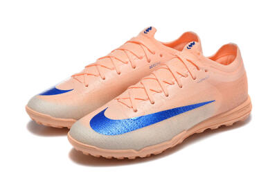 Nike Air Zoom Mercurial Vapor 17 Elite TF Artificial Turf Soccer Shoes - Orange/Peach/Royal Blue