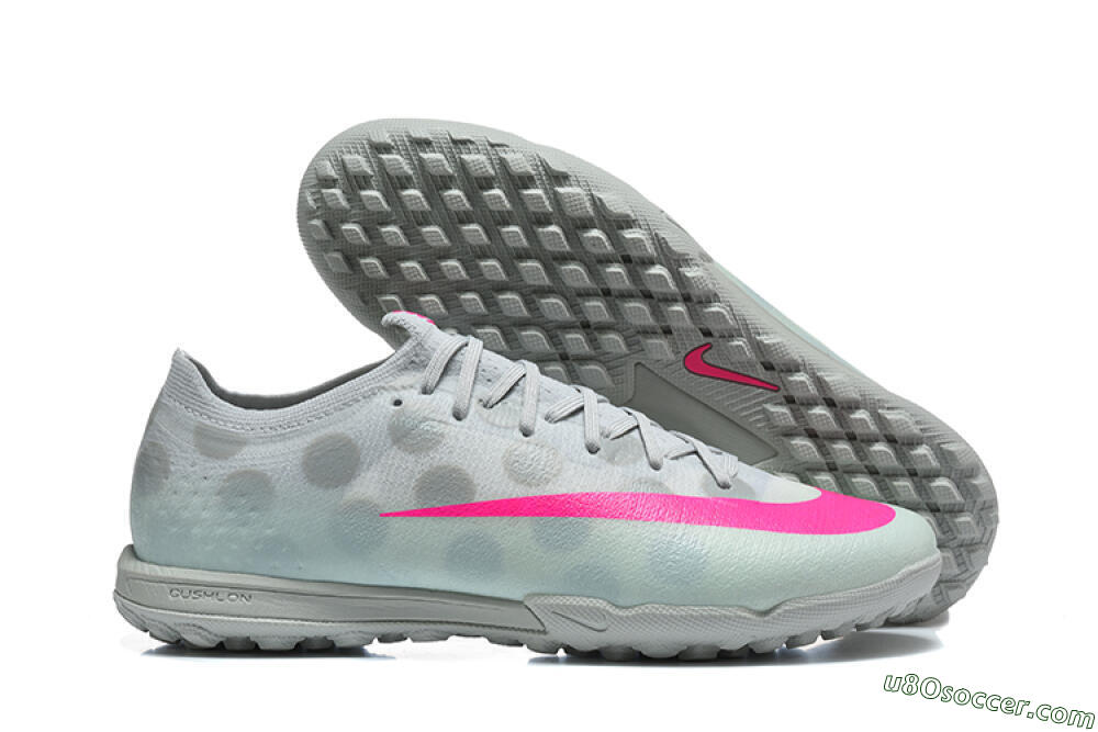Nike Air Zoom Mercurial Vapor 17 Elite TF Artificial Turf Soccer Shoes - Grey/Wolf Grey/Hyper Pink 1