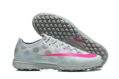 Nike Air Zoom Mercurial Vapor 17 Elite TF Artificial Turf Soccer Shoes - Grey/Wolf Grey/Hyper Pink