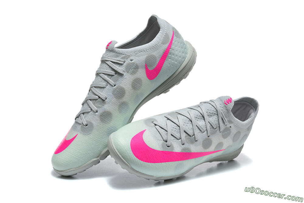 Nike Air Zoom Mercurial Vapor 17 Elite TF Artificial Turf Soccer Shoes - Grey/Wolf Grey/Hyper Pink 6