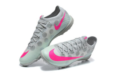 Nike Air Zoom Mercurial Vapor 17 Elite TF Artificial Turf Soccer Shoes - Grey/Wolf Grey/Hyper Pink