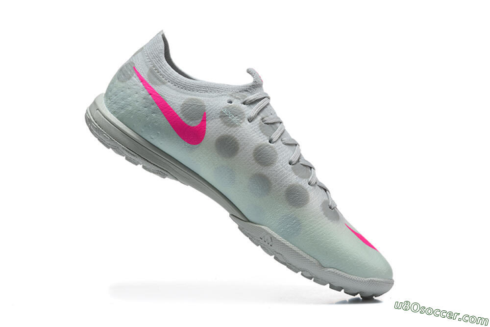 Nike Air Zoom Mercurial Vapor 17 Elite TF Artificial Turf Soccer Shoes - Grey/Wolf Grey/Hyper Pink 7