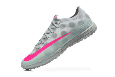 Nike Air Zoom Mercurial Vapor 17 Elite TF Artificial Turf Soccer Shoes - Grey/Wolf Grey/Hyper Pink