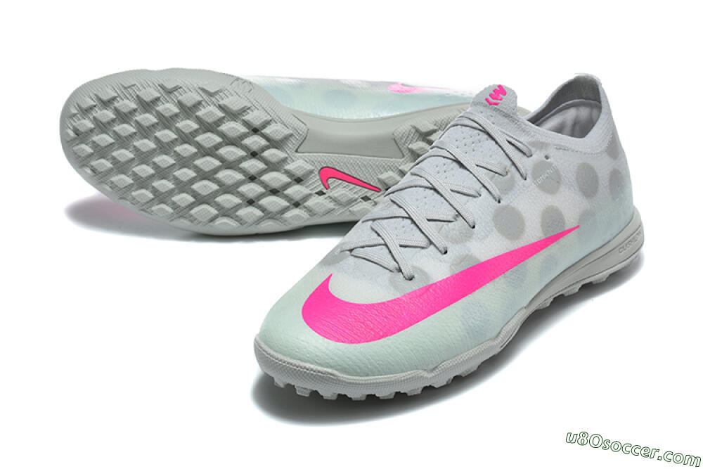 Nike Air Zoom Mercurial Vapor 17 Elite TF Artificial Turf Soccer Shoes - Grey/Wolf Grey/Hyper Pink 3