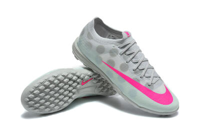 Nike Air Zoom Mercurial Vapor 17 Elite TF Artificial Turf Soccer Shoes - Grey/Wolf Grey/Hyper Pink