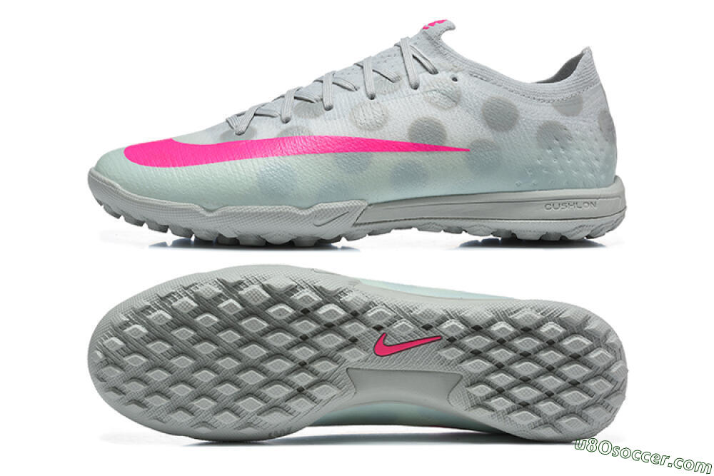 Nike Air Zoom Mercurial Vapor 17 Elite TF Artificial Turf Soccer Shoes - Grey/Wolf Grey/Hyper Pink 0