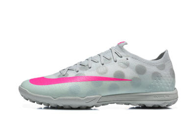 Nike Air Zoom Mercurial Vapor 17 Elite TF Artificial Turf Soccer Shoes - Grey/Wolf Grey/Hyper Pink