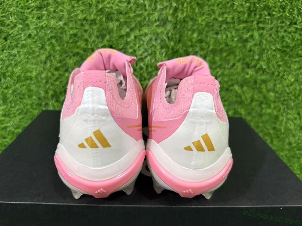 Adidas Predator 26 Elite Fold-Over Tongue FG Firm Ground Soccer Cleats - Pink/Blush Pink/Metallic Silver