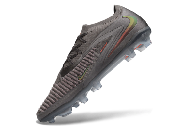 Nike Phantom 6 Elite Low FG Firm Ground Soccer Cleats - Grey/Iron Grey/Total Orange